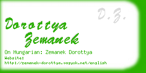 dorottya zemanek business card